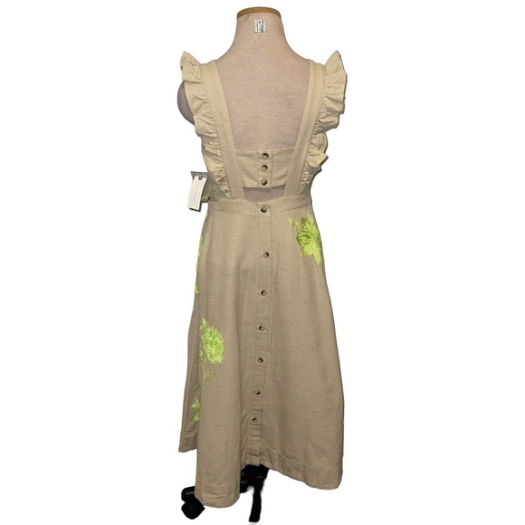 NWT Anthropologie Floral Embroidered Midi Dress Size 2 - Picture 7 of 16